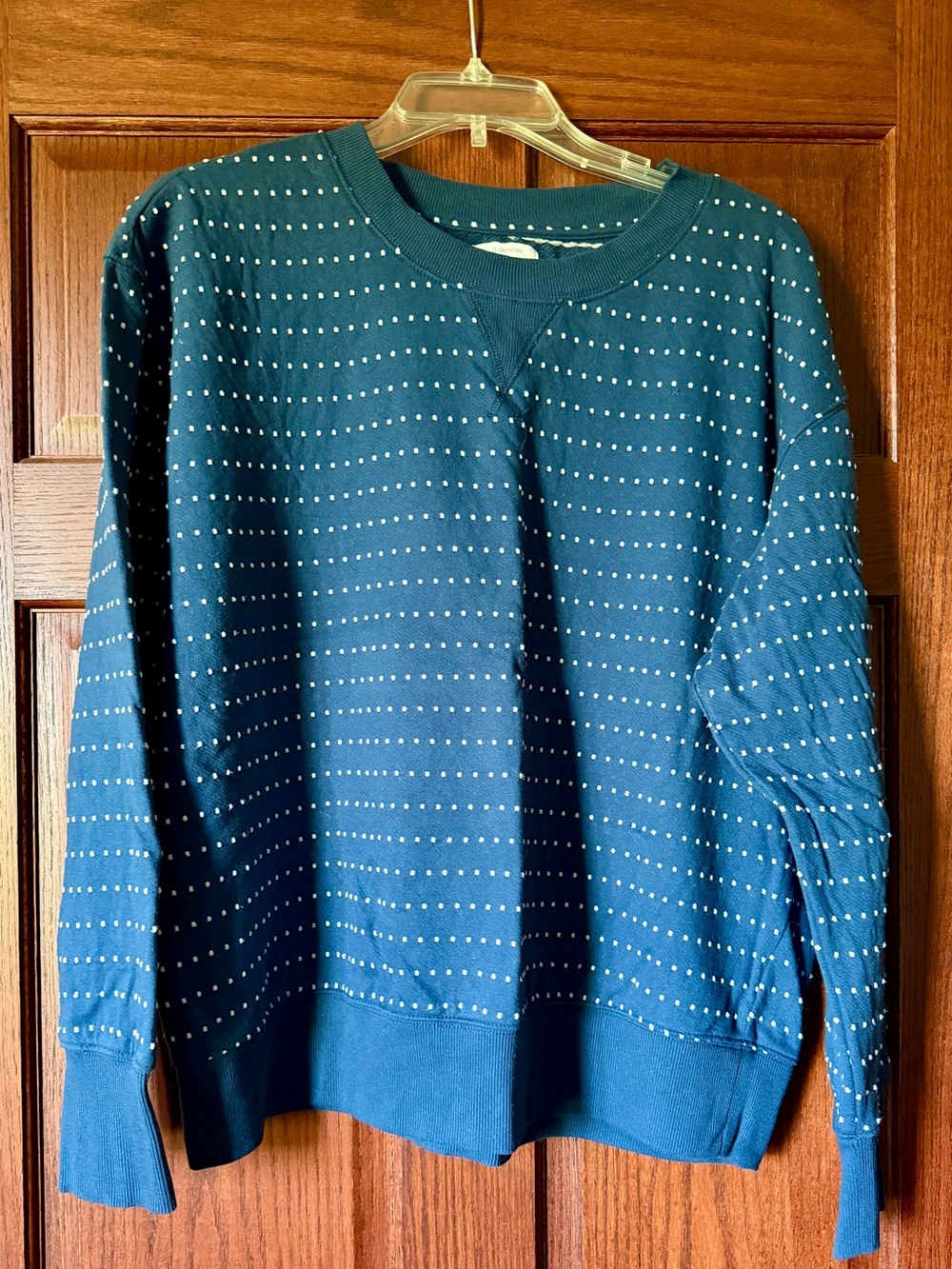 Maurices Teal Crewneck Sweater & shorts with Dot Pattern Size XL